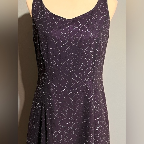 Reggio maxi formal sleeveless sequins purple gown dress Y2K size 10 - Picture 4 of 15